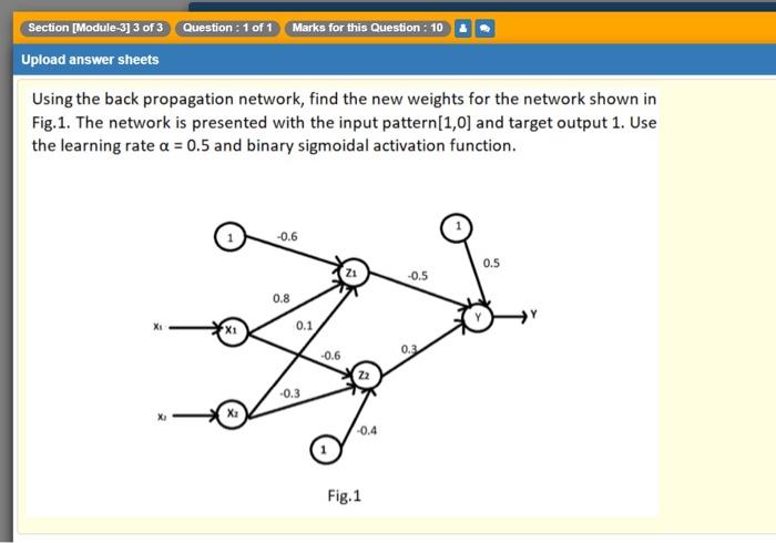 Solved Section (Module-3] 3 of 3 Question : 1 of 1 Marks for | Chegg.com