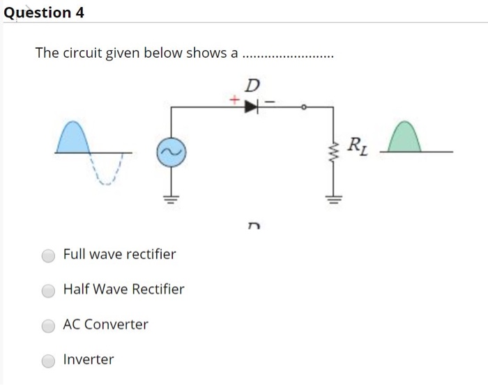 Solved Question 4 The circuit given below shows a Full wave | Chegg.com