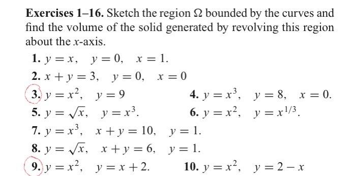 Solved Exercises 1-16. Sketch the region 2 bounded by the | Chegg.com