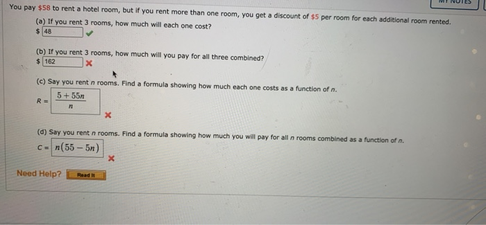 Solved You Pay 58 To Rent A Hotel Room But If You Rent Chegg