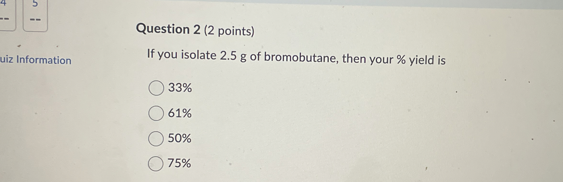 Solved Question 2 (2 ﻿points)If you isolate 2.5 ﻿g of | Chegg.com