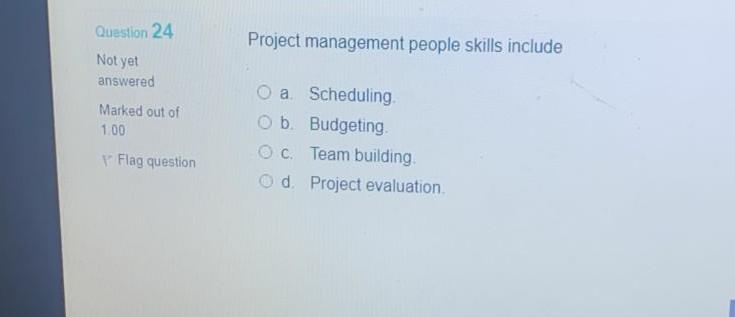Solved Question 24 Project management people skills include | Chegg.com