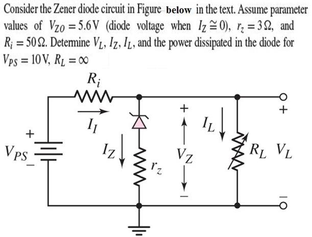 Solved Consider the Zener diode circuit in Figure below in | Chegg.com