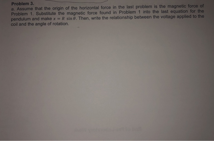 Solved Problem 3. A. Assume That The Origin Of The | Chegg.com