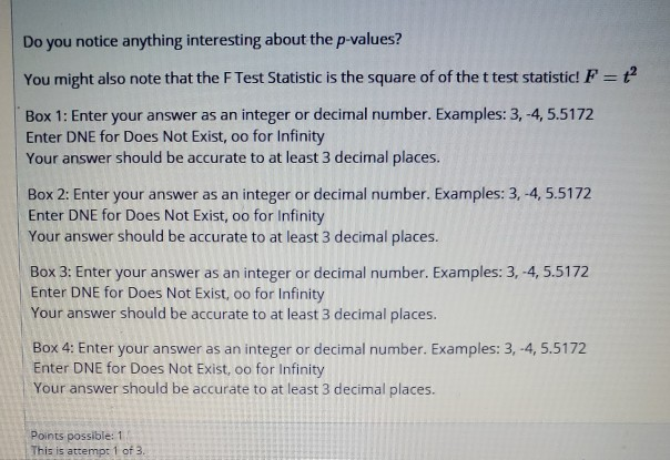 Solved The following data represent the results from an | Chegg.com