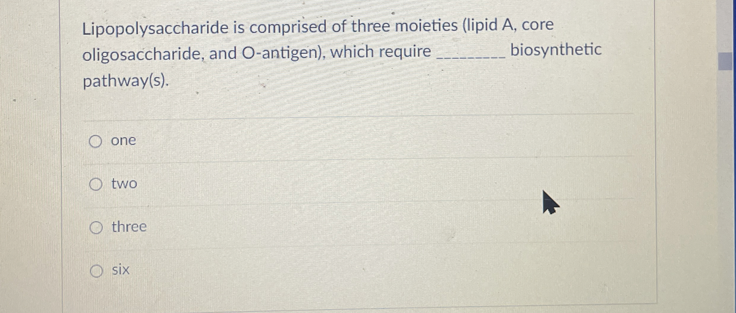 Solved Lipopolysaccharide Is Comprised Of Three Moieties 