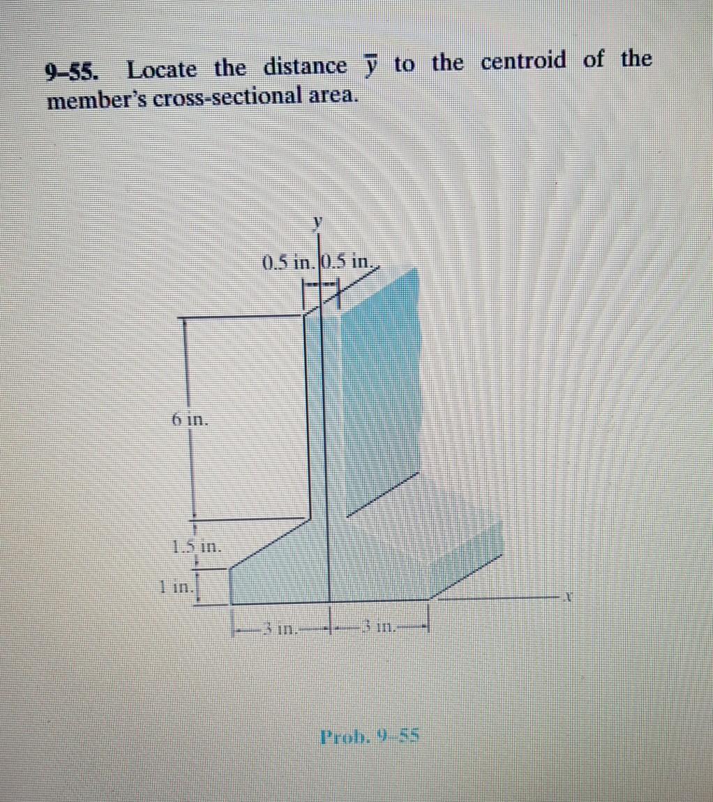Solved 9–55. Locate the distance to the centroid of the | Chegg.com