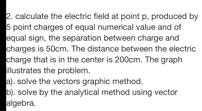 Solved 2. calculate the electric field at point p, produced | Chegg.com