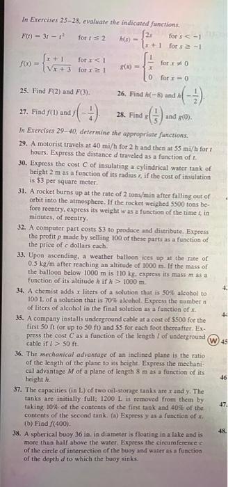 Solved Exercises 1-2, page 12, problems: 29. 32. 40. 43. In | Chegg.com