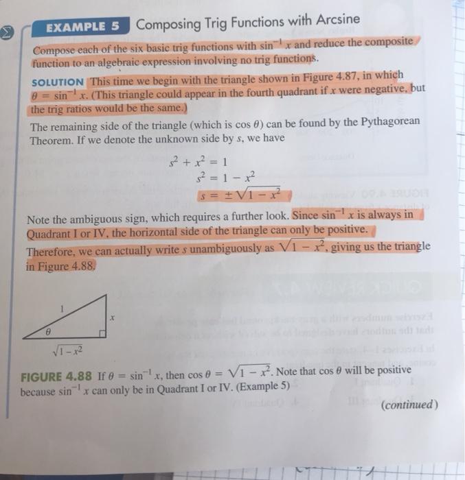 Solved SECTION 4.7 Inverse Trigonometric Functions 385 In | Chegg.com