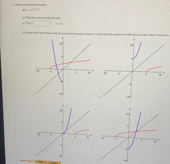 solved-a-one-to-one-function-is-given-g-x-x-5-a-find-the-chegg