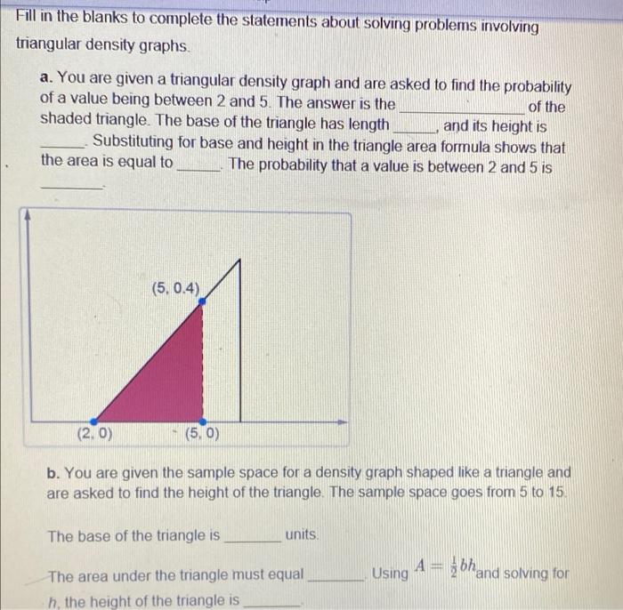 Solved Fill in the blanks to complete the statements about | Chegg.com