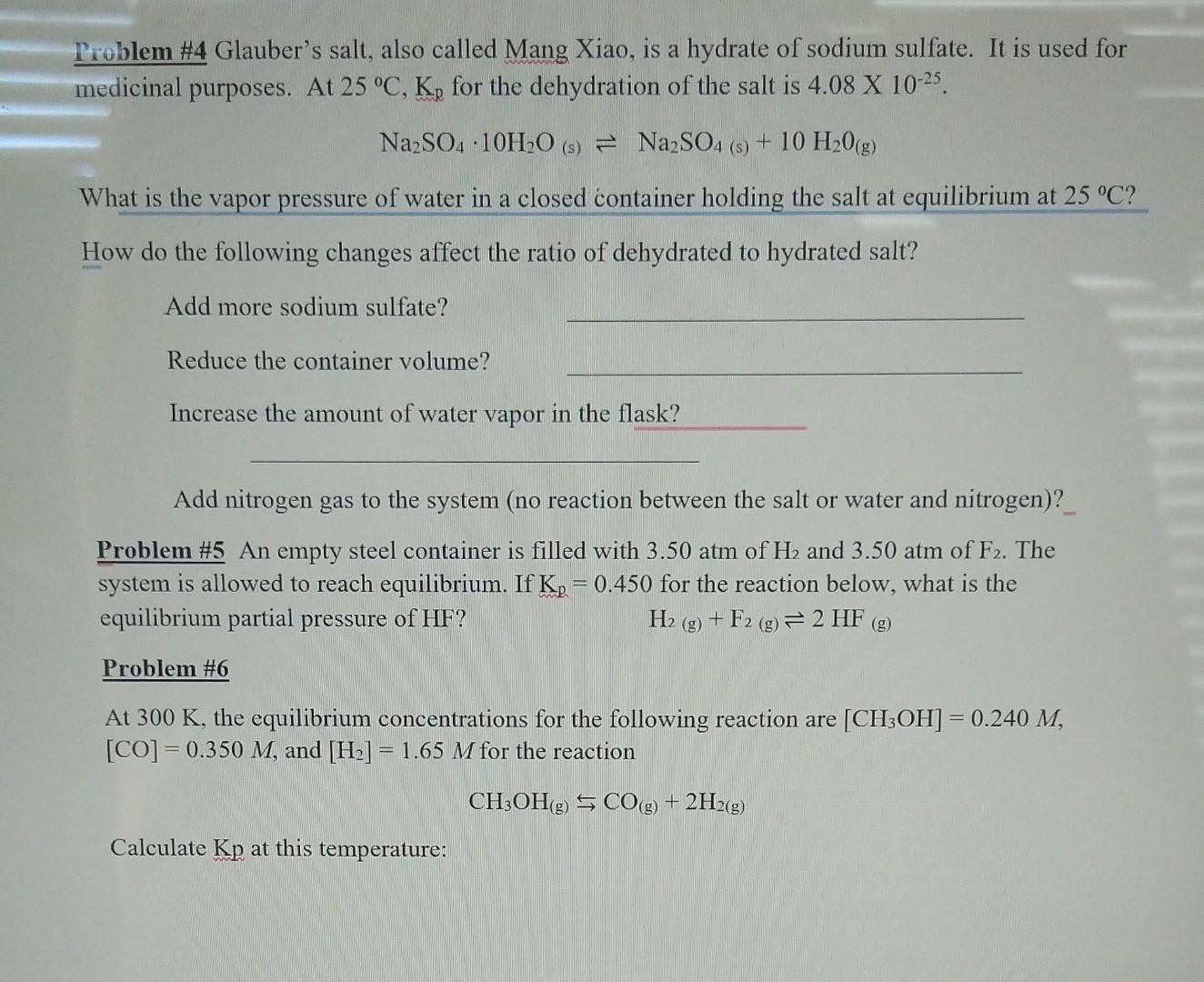 Solved Problem \#1 The data below is for the reaction | Chegg.com