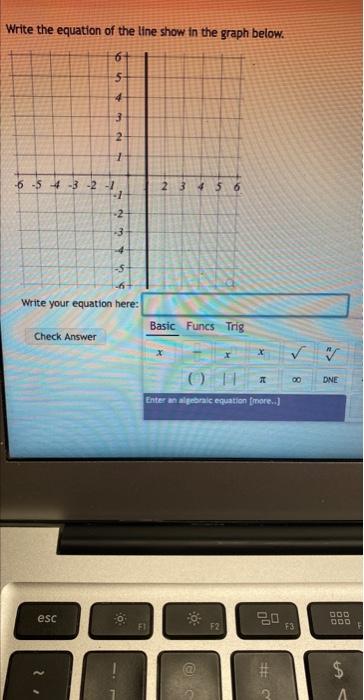 write the equation of the line from the graph