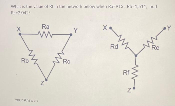 Solved What is the value of Rf in the network below when | Chegg.com