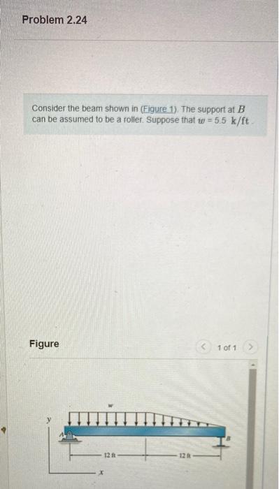 Solved Problem 2.24 Consider the beam shown in (Figure 1). | Chegg.com