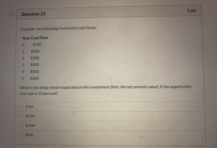 Solved Question 10 2 pts Which of the following costs | Chegg.com