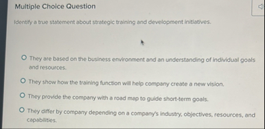 Solved Multiple Choice QuestionIdentify a true statement | Chegg.com