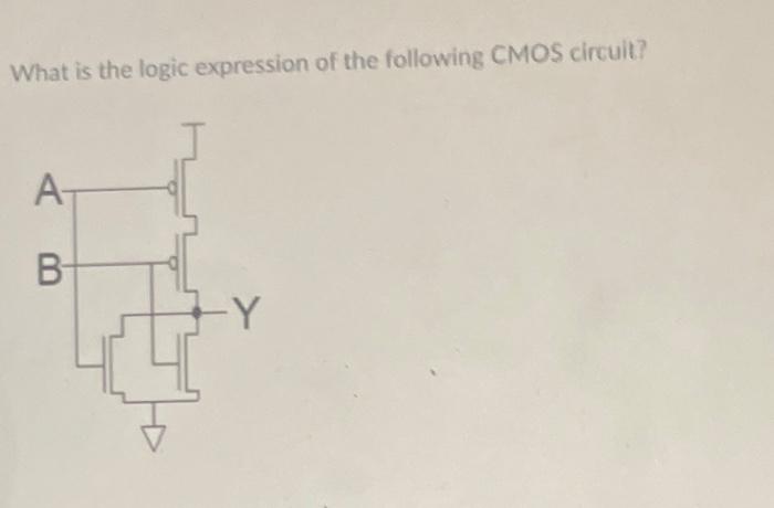 Solved What is the logic expression of the following CMOS | Chegg.com