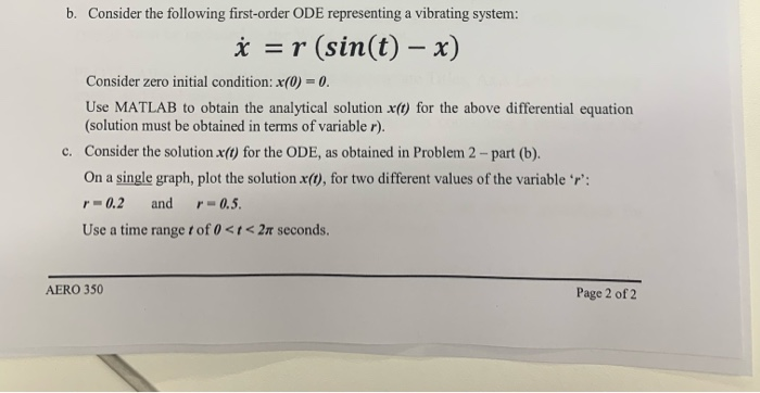 Solved B. Consider The Following First-order ODE | Chegg.com