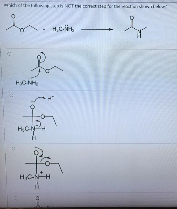 Solved Which Of The Following Step Is NOT The Correct Step | Chegg.com