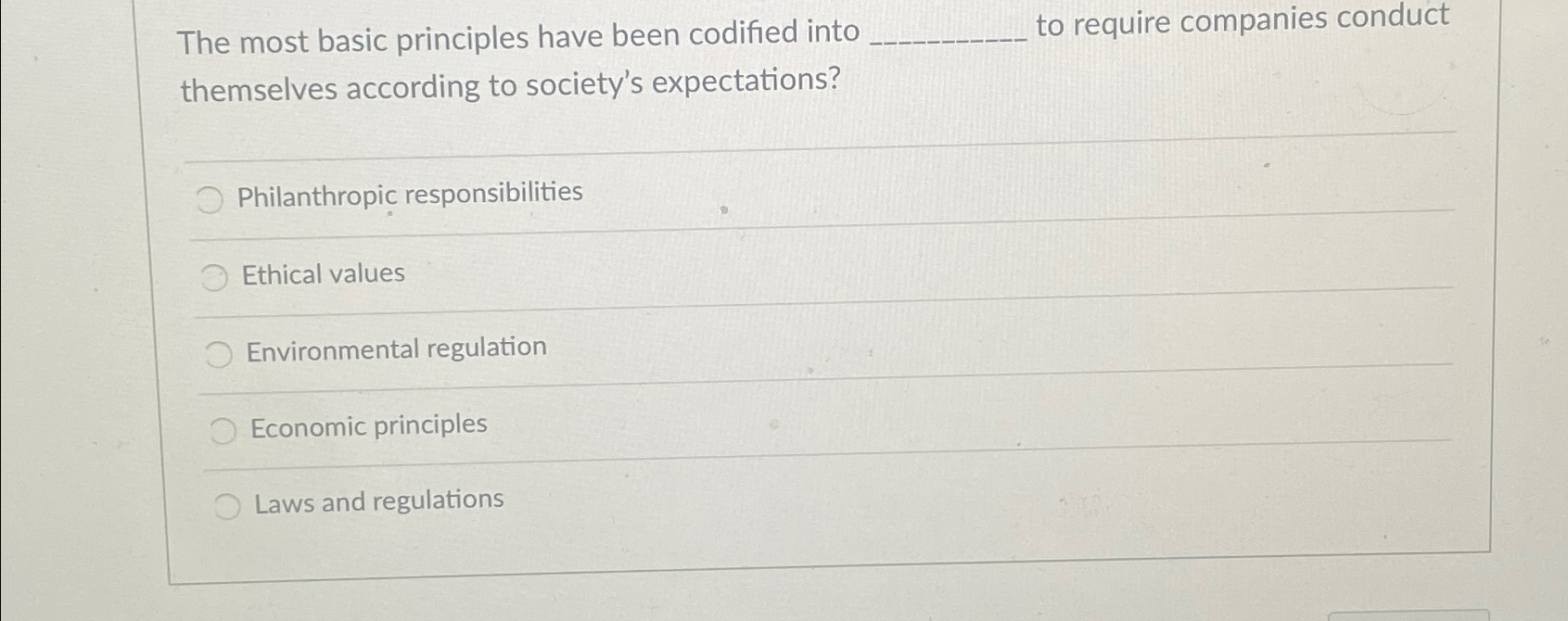 Solved The most basic principles have been codified into to | Chegg.com