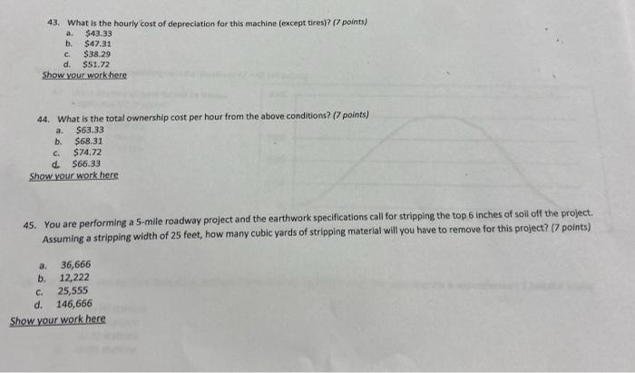 Solved You must show your work for full credit) Use this | Chegg.com