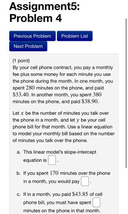Solved Assignments: Problem 1 Previous Problem Problem List | Chegg.com