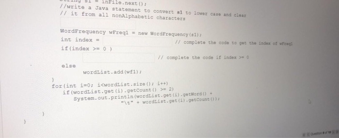 Solved Question 4 Write Java codes in the place of blanks? | Chegg.com