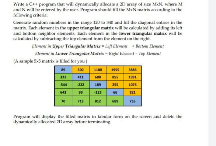 Solved Write a C++ program that will dynamically allocate a | Chegg.com
