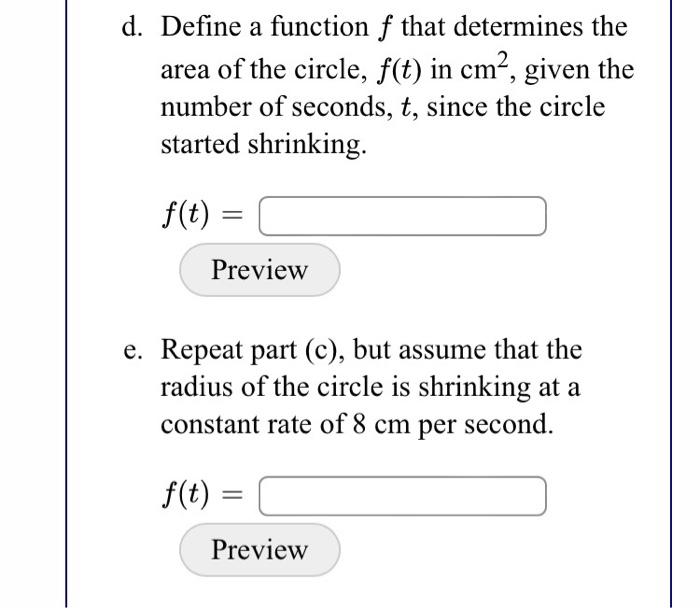 Solved a. Write a formula that expresses the radius of the | Chegg.com