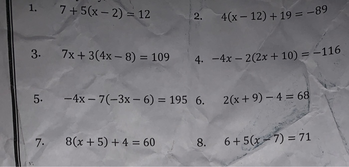 3 x 4 )= 7 x 2 )  12