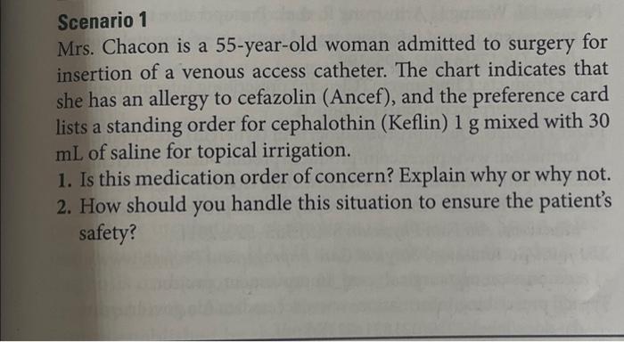 Solved Mrs. Chacon is a 55-year-old woman admitted to | Chegg.com