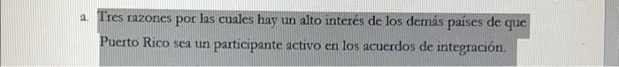 Tres razones por las cuales hay un alto interés de los demás países de que Puerto Rico sea un participante activo en los acue
