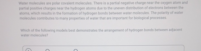 Solved Water molecules are polar covalent molecules. There | Chegg.com