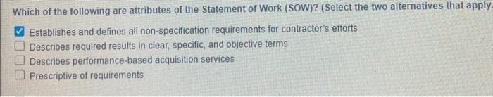 Solved Which of the following are attributes of the | Chegg.com