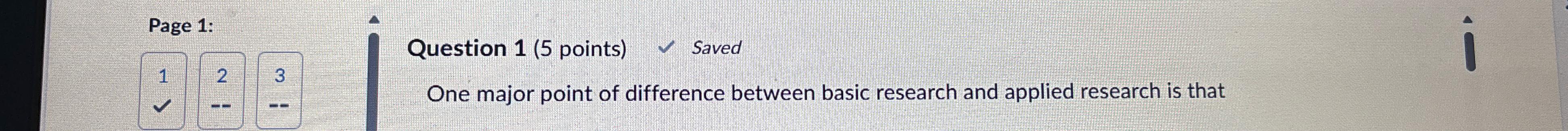 Solved Page 1:Question 1 (5 ﻿points)SavedOne Major Point Of | Chegg.com