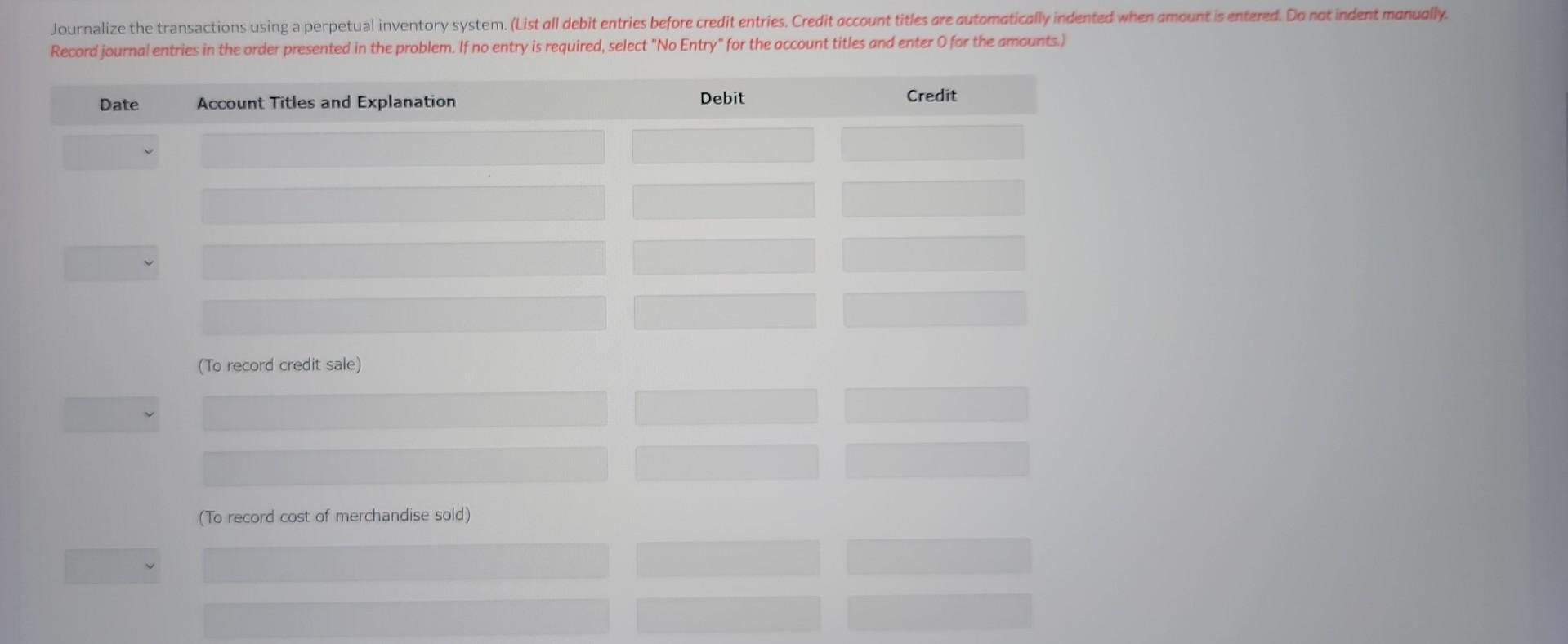 Solved Crane Hardware Store completed the following