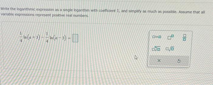 Solved Write the logarithmic expression as a single | Chegg.com