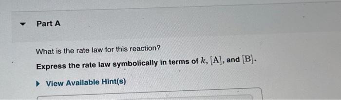Solved Consider the reaction A + 2B - C whose rate at 25°C | Chegg.com