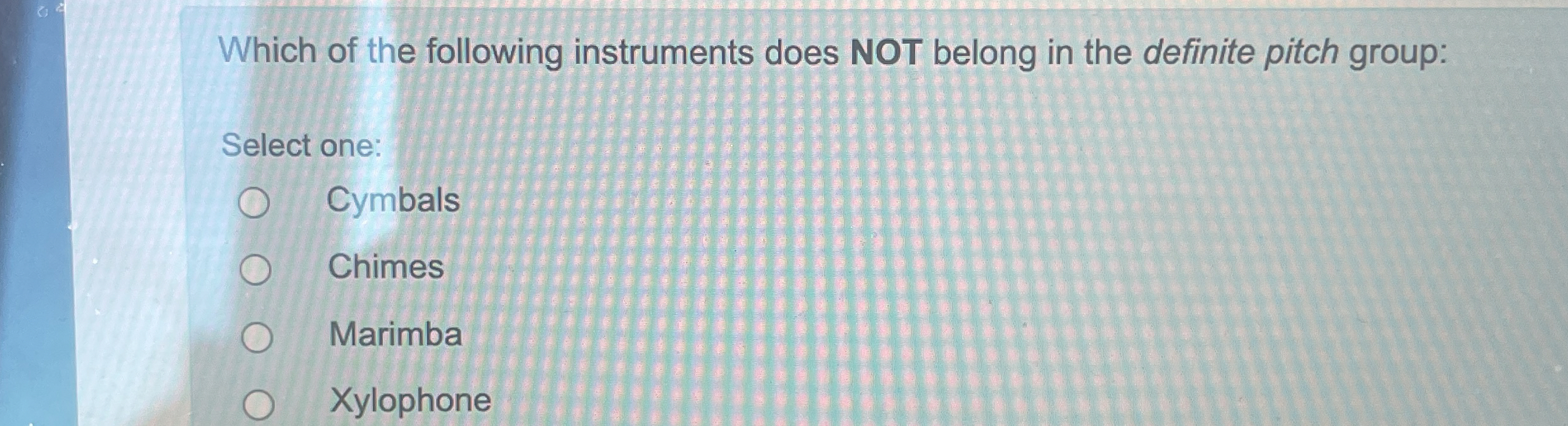 Solved Which of the following instruments does NOT belong in
