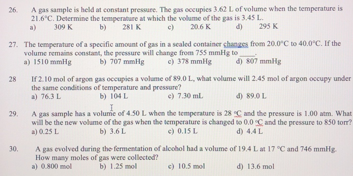 solved-a-gas-sample-is-held-at-constant-pressure-the-gas-chegg