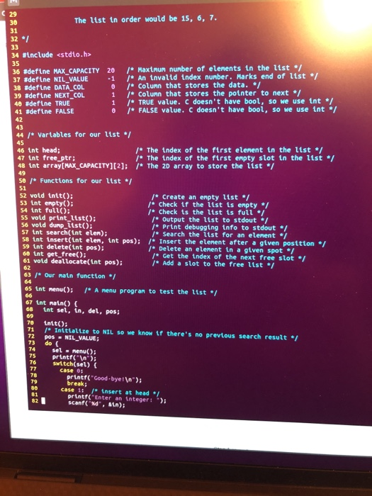 262 (256 257 return NIL_VALUE; 258) 259 260 /* To | Chegg.com