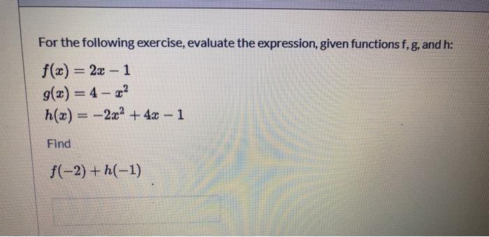 Solved For The Following Exercise Evaluate The Expression Chegg Solved For The Following Exercise Evaluate The Expression Chegg