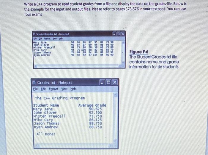 Solved Write a C++ program to read student grades from a | Chegg.com