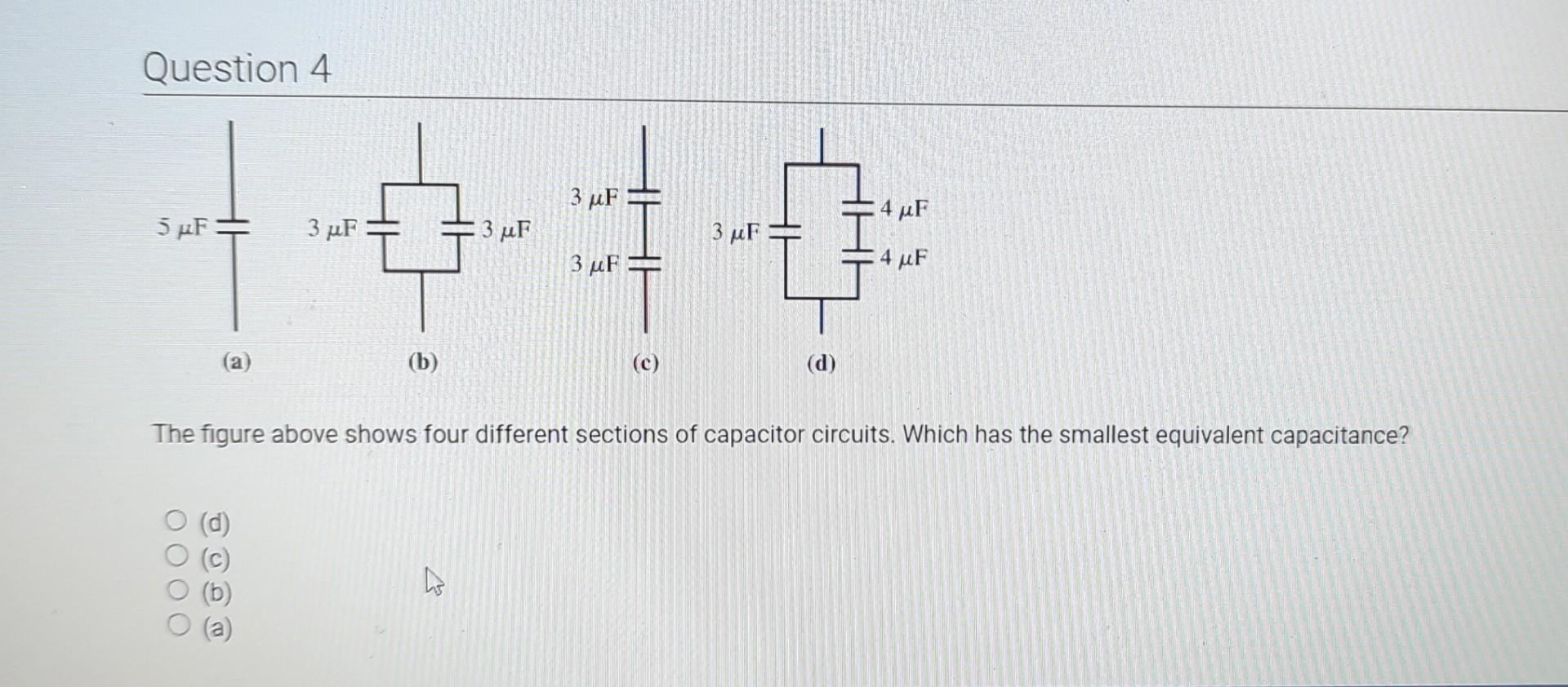 Solved The figure above shows four different sections of | Chegg.com