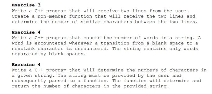 Solved Exercise 3 Write a C++ program that will receive two | Chegg.com