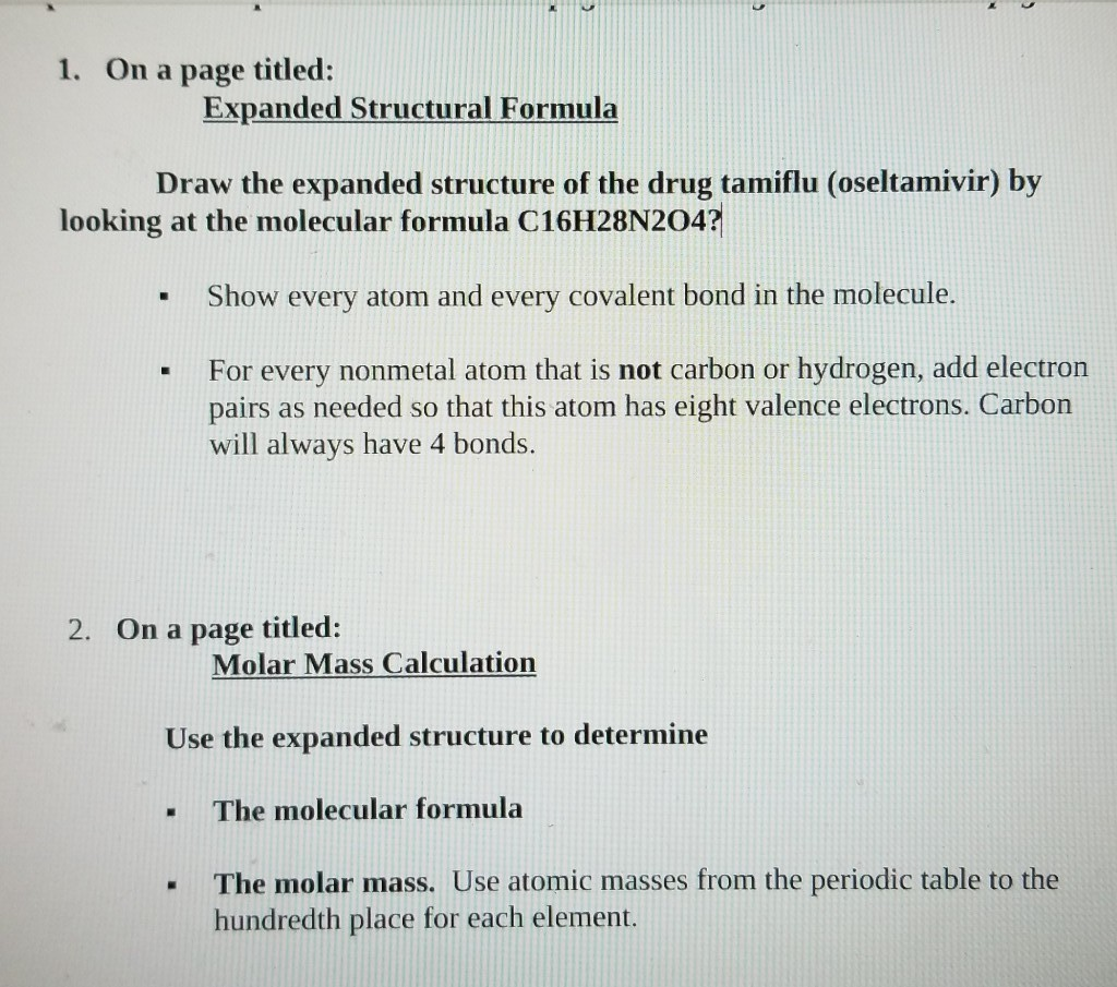 Solved 1. On a page titled: Expanded Structural Formula Draw | Chegg.com