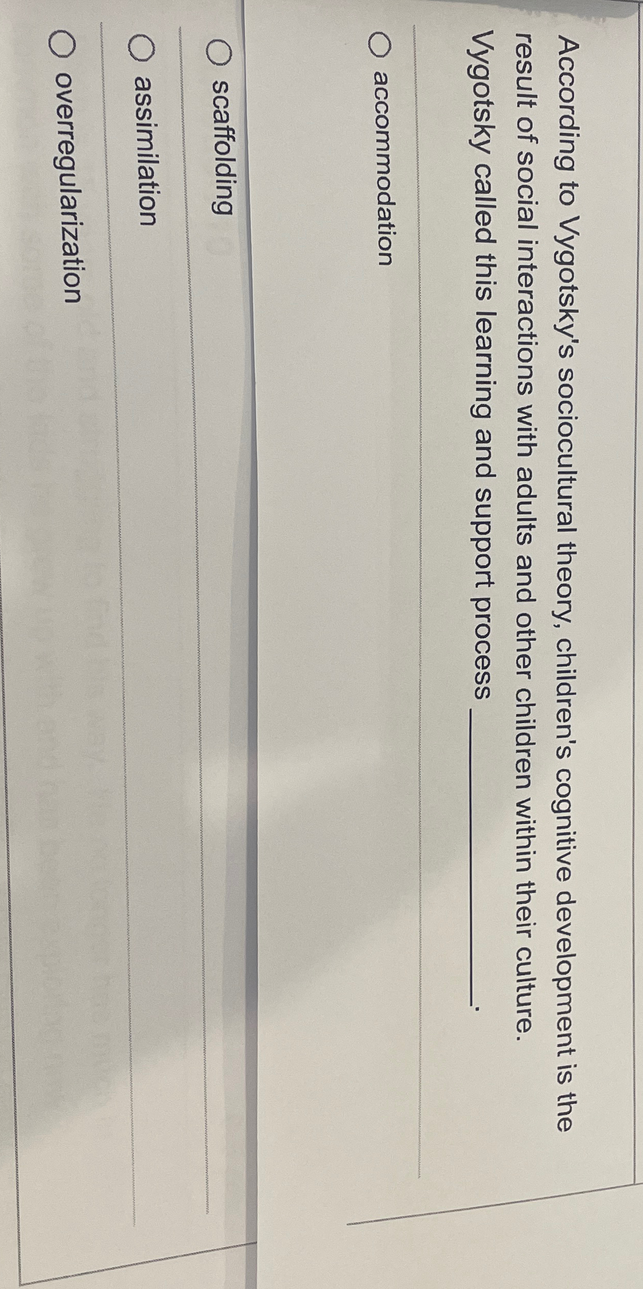 According to best sale vygotsky's sociocultural theory