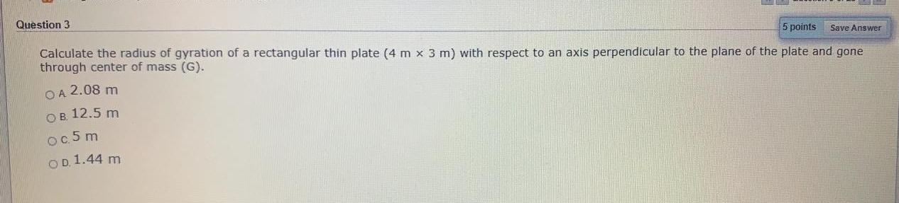 Solved Question 3 5 points Save Answer Calculate the radius | Chegg.com